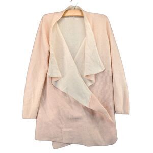 Chicwish Wrap Jacket Womens Size Small Pink Knit Wool Blend Sweater